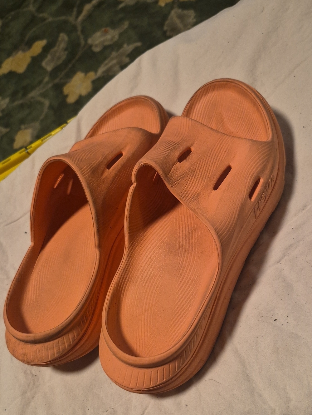 Hoka Orange Slip-On Foam Slippers